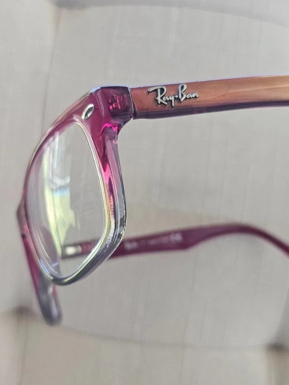 Ray-Ban Kid Youth Eyeglasses Double Tone Red Eyewear RB1531 3648 Glasses